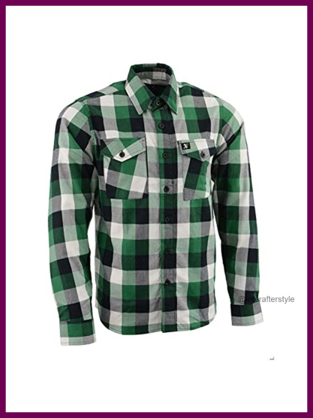 Men's Plaid Flannel Shirt Button Down Long Sleeve Casual